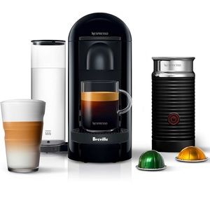 Nespresso BNV450IBL VertuoPlus Espresso Machine with Aeroccino by Breville